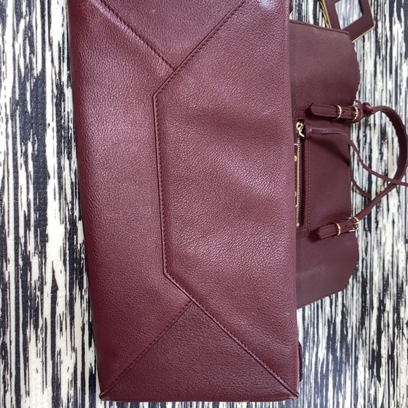 BALENCIAGA Large Metallic Edge City tote Burgundy - Picture 5 of 14
